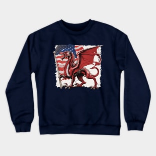 American Welsh, Welsh American, Cymru USA Crewneck Sweatshirt